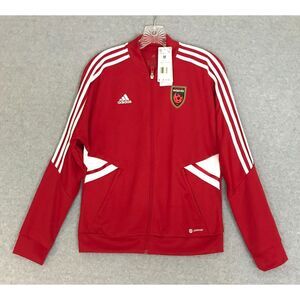 NEW! Adidas Phoenix Rising Soccer Jacket Womens Medium Red Full-Zip MSRP $70 NWT
